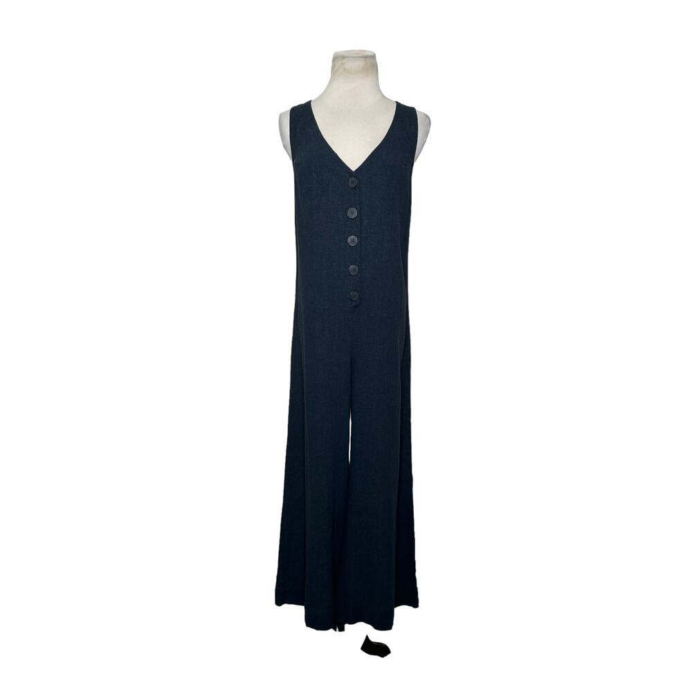 Rachel Pally black linen summer jumpsuit size Small